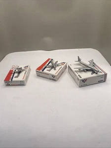 VINTAGE SCHABAK 1:600 SCALE DIECAST AMERICAN AIRLINES BOEING Dc Lot Of 3 - Picture 1 of 13
