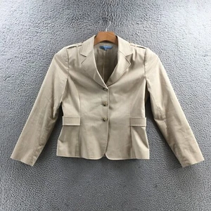 Chaqueta Blazer Antonio Melani Mujer 8 Beige Mezcla Algodón Manga Larga Cuello - Imagen 1 de 15