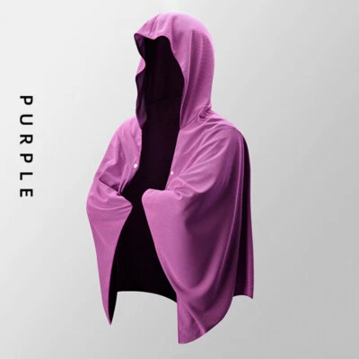 Fitness Quick Drying Cloak Sports Hooded Shawl Cold Feeling Bath Towel Absorbent - Image 1 of 4