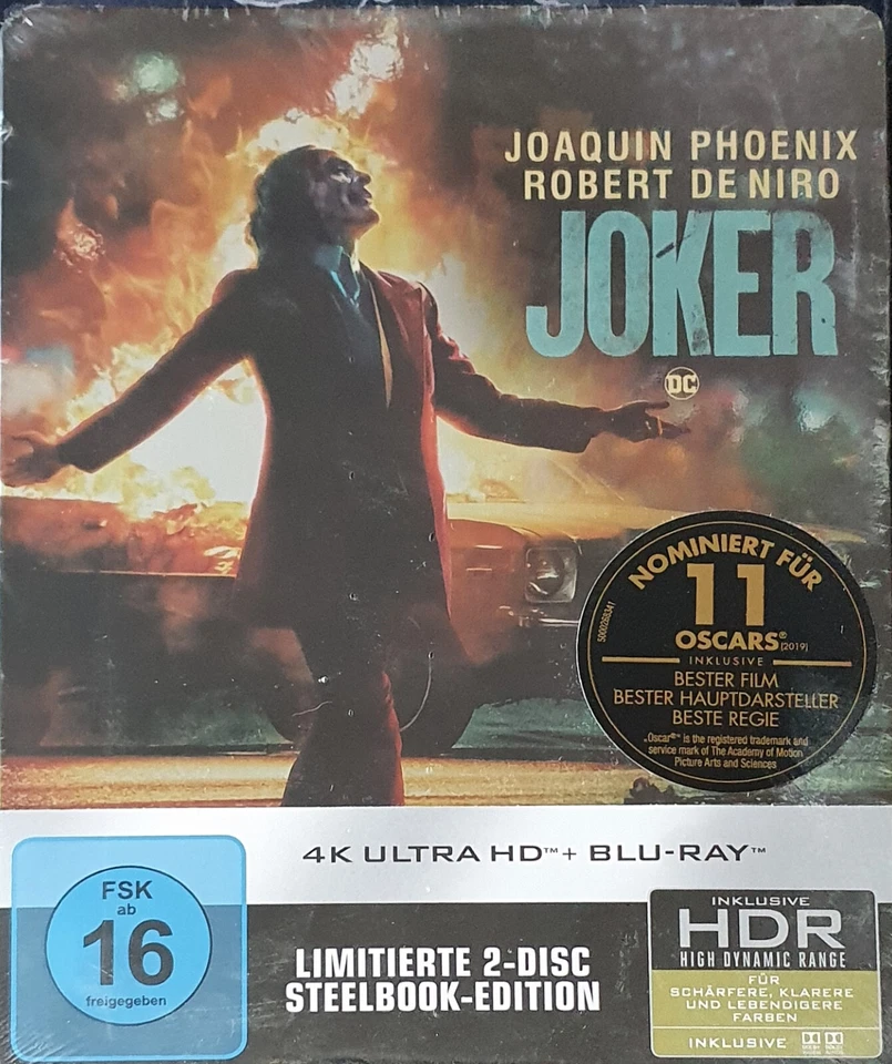 Joker Steelbook 4k Ultra HD Blu-ray mit Zwei Mini-kerben