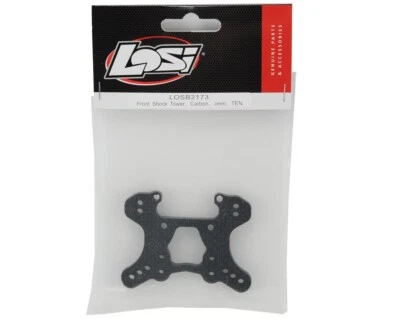 Team Losi LOSB2173 Front Shock Tower 4mm Carbon TEN-SCTE Discontinued RC Part - Image 1 of 4