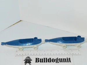 Matchbox Shark Ship Mega Rig Blue Lot 2 Speed Boat Part Only 2007 K9947 - Picture 1 of 3