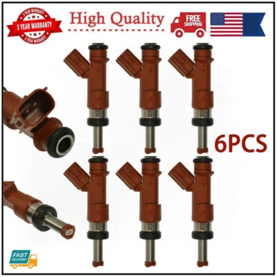 Inyector de combustible 6 piezas apto para Lexus ES350 3,5 L V6 2007-2012 RX350 3,5 L V6 2007-2010 Foto 1 de 4