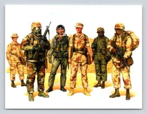 U.S. Military in Middle East 1991 Marine Corps Uniforms Iraq War Postcard - Picture 1 of 2