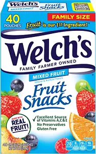 Fruit Snacks, Mixed Fruit, Perfect Easter Basket Stuffers, Gluten Free, Bulk Pac - Picture 1 of 12