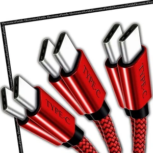 [3Pack]  Fast Charger (USB-C to USB-C) Male Cord Charging Cable - Picture 1 of 19