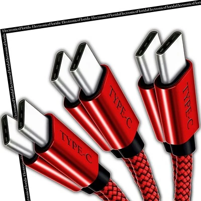 [3Pack]  Fast Charger (USB-C to USB-C) Male Cord Charging Cable - Image 1 of 4