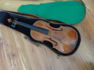 Schöne alte Violine 4/4 Geige Zettel Johann Georg Meisel Klingenthal - Bild 1 von 23