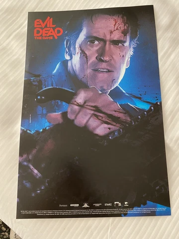SDCC 2022 Exclusive Evil Dead The Video Game Poster Ash Bruce Campbell Cover