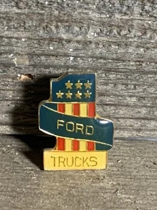 Pin con logotipo vintage esmaltado bandera americana #1 Ford Trucks - Pinback - Imagen 1 de 2