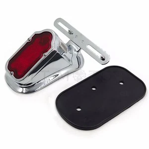 Luz trasera de freno roja cromada para motocicleta Harley Davidson - Imagen 1 de 12