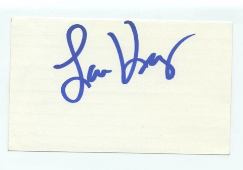 LARRY KING Signed 3x5 Index Card Autographed Cover