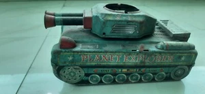 Vintage Army TANK Toy made by Tin size 10×5.5 inch Trade Mark ALPS Made in JAPAN - Picture 1 of 5