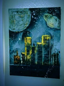 Hand Painted Landscape Spray Paint Art, all original, no stencils or duplicates - Picture 1 of 2