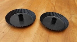 Kerzenteller  Kerzenhalter Kerzenständer 2er Set Eisen für Tafelkerzen - Bild 1 von 1