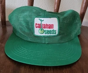 VINTAGE CALLAHAN SEEDS SNAPBACK MESH CAP - TRUCKER HAT - PATCH - USA MADE - Picture 1 of 4