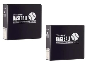 (2 Count Lot) Ultra Pro 3" Baseball Trading Card Collectors Album (Black) Binder - Picture 1 of 2