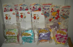 #11649 1993 McDonald's Happy Meal Toys The Flintstones 4 paperbags and 4 Toys - Picture 1 of 1