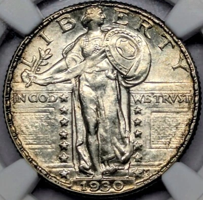 1930 MS62FH NGC Standing Liberty Quarter Full Head - Image 1 of 3