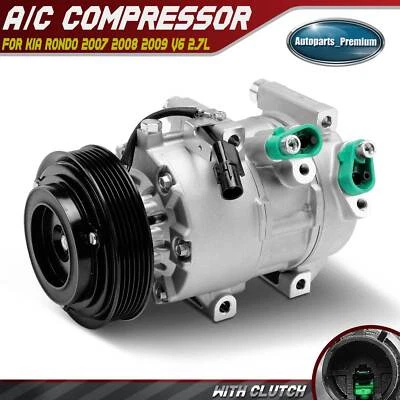 Compresor de aire acondicionado con compresor DV-16 para Kia Rondo 2007 2008 2009 2,7 L 6 ranuras Foto 1 de 4