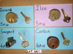 LOT #661....4 PCS. CHALLENGE....LOCK CYLINDER LOT...PICKERS, LOCKSPORT, LOCKS - Picture 1 of 1