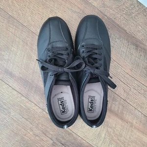Zapatillas deportivas Keds Ortholite de cuero negro con cordones zapatos para mujer talla 10 parte superior baja - Imagen 1 de 10