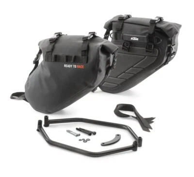 OEM KTM 2020-2023 250 390 Adventure Complete Side Bag Kit, Bag, Frame and Mount - Imagem 1 de 4