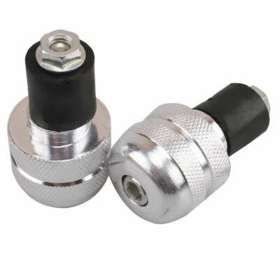 argento Tappi per manubrio con estremità a manubrio da 7/8" 22mm per Honda BMW - Immagine 1 di 2