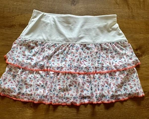 Lucky In Love Girl`s Blossom Mesh Tennis Skort White Large - Picture 1 of 9