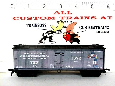 HO SCALE CUSTOM LETTERED  NY SUSQUEHANNA & WESTERN REEFER.ALSO AVAIL IN O P12 - Image 1 of 4