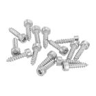 Hex Socket Head Self-Tapping Screw, 15Pcs M2x8mm 304 Stainless Steel Silver