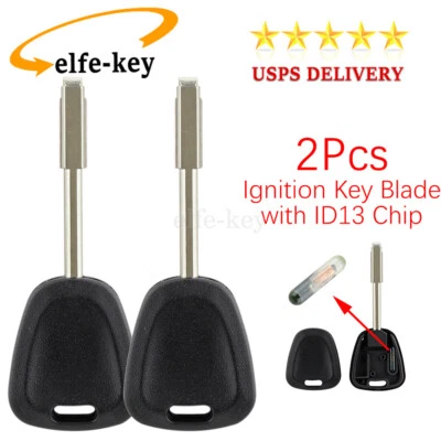 Chip ID13 de 2 llaves de coche de encendido para Jaguar XJ Sovereign XJS XKR XK8 1997-2006 Foto 1 de 4