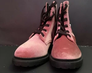 Satin Pink Boots Size 7 - Picture 1 of 3