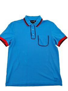 RAF SIMMONS- SIZE 42 BLUE POLO SHIRT Fred Perry