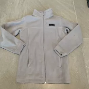 Columbia Unisex Fleece Jacket Gray Full Zip Size Medium Youth 10/12 - Picture 1 of 4