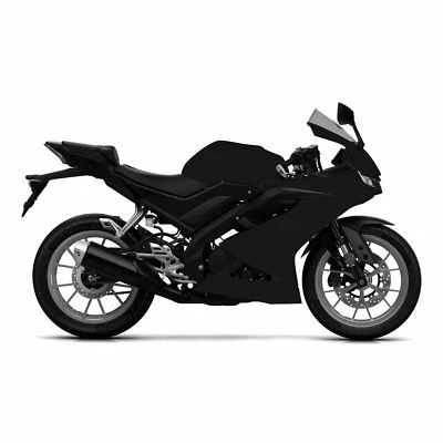 Lackiert Vollverkleidung 26 Stück-Set Yamaha YZF-R125 19-22 Schwarz/Schwarz RE39 - Bild 1 von 4