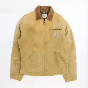 Giacca da lavoro vintage Carhartt tela Detroit taglia small marrone coperta foderata - Foto 1 di 17