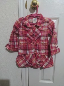 Healthtex Baby Mädchen rosa kariertes Rüschenhemd. Größe 24 Monate - Bild 1 von 6