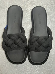 Rothy’s Bubble Slipper Slide klobige geflochtene Sandale schwarz Größe 8,5 gebraucht, in einwandfreiem Zustand schneller Versand - Bild 1 von 7