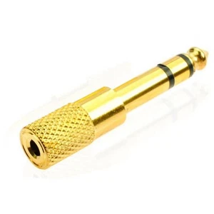 6.35mm Male to 3.5 mm Earphone Adapter plug 1 Male for 2 Female Audio Splitter - Picture 1 of 13