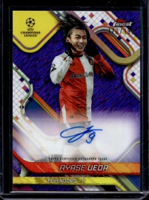 2024-25 Melhor Refrator Auto Roxo Brilhante UEFA Ayase Ueda #170/199 Feyenoord - Imagem 1 de 2