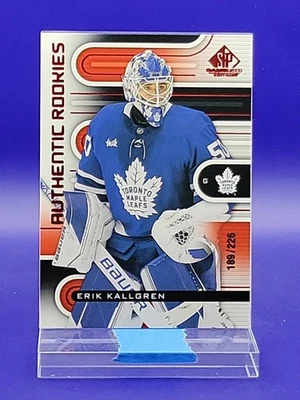 Erik Kallgren 2022-23 UD SP Game Used Red Authentic Rookies SP 189/226 🔥 Maple - Image 1 of 2