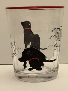 Anthropologie Sally Muir Dog a Day Labrador 4" Saftglas - Bild 1 von 5