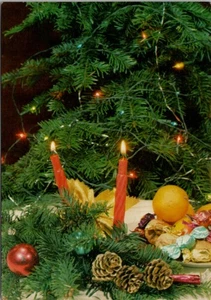 Poland Polish Greeting Postcard Christmas Decor Unposted Handwritten Note 1985 - Picture 1 of 2