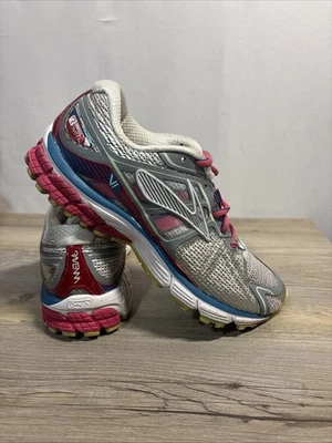 Women’s 8.5 Brooks Ravenna 6 Womens Running Shoes Metallic Silver Pink Teal - Image 1 of 4