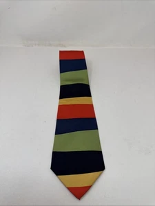 World Museum Collection Colorful Striped Silk Tie - 57" - Picture 1 of 2