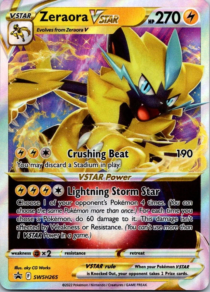 Holo Foil Zeraora VSTAR SWSH265 Promo SWSH: Sword & Shield Promo Cards - Image 1 of 2