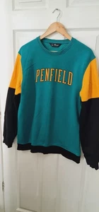 Penfield Sweater Jumper Varsity Style Size Large Preppy Style Teal Yellow Black - Picture 1 of 8