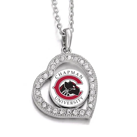Chapman University Panthers Womens Sterling Silver Heart Necklace, Pendant D19 Cover