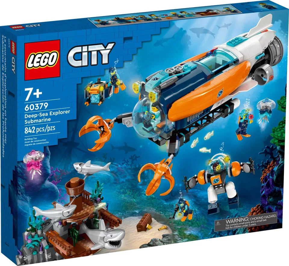 60379 DEEP-SEA EXPLORER SUBMARINE shark lego city town legos set NEW - Image 1 of 1